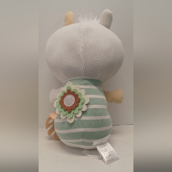 Coco Village 13" Llama Sensory Stuffed Plush Toy Boho Earthy Colors Wood Teether - Picture 5 of 9